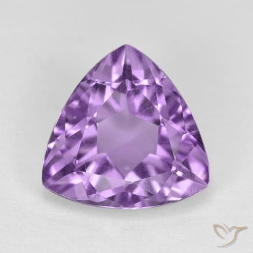 Ametista violeta natural 2,57ct, trillion, VS