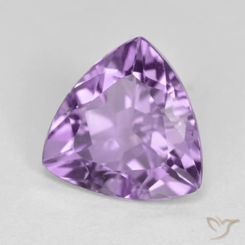 Ametista violeta médio natural 2,64ct, trillion, VS