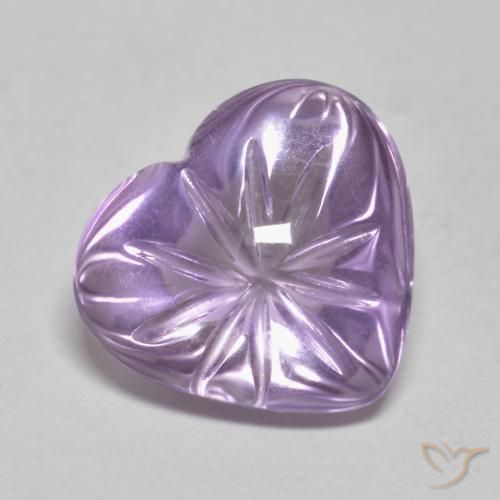 Ametista Violeta médio Natural 5.71ct, Coração, Transparente