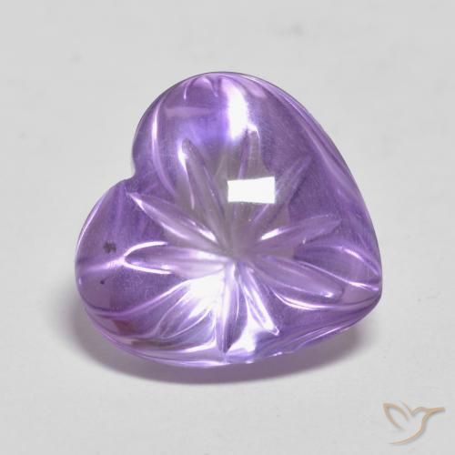 Ametista Violeta médio Natural 5.06ct, Coração, Transparente