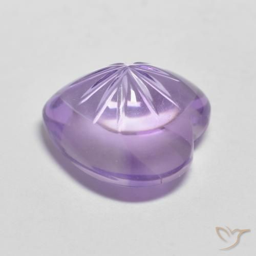 Ametista Violeta médio Natural 5.06ct, Coração, Transparente