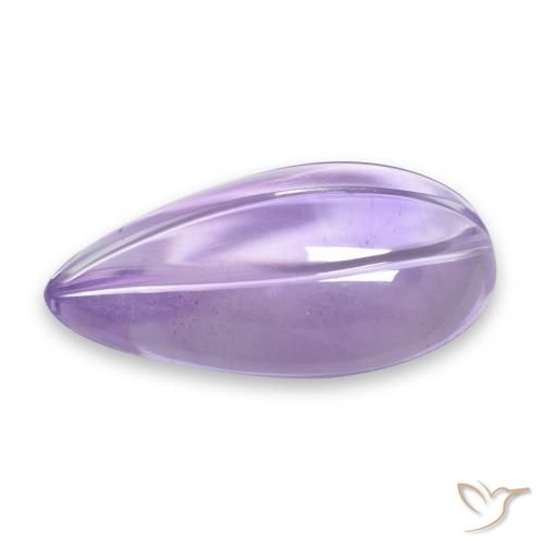 Ametista Violeta Médio-claro Natural 7.48ct, Formato de pêra, Transparente