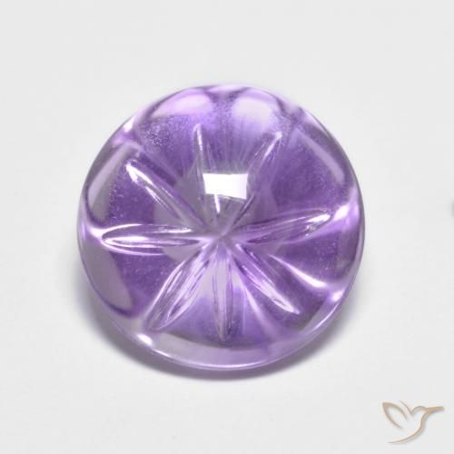 4.82ct Natural Violeta médio Ametista, Redondo, Transparente