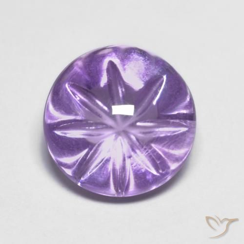 4.83ct Natural Violeta médio Ametista, Redondo, Transparente