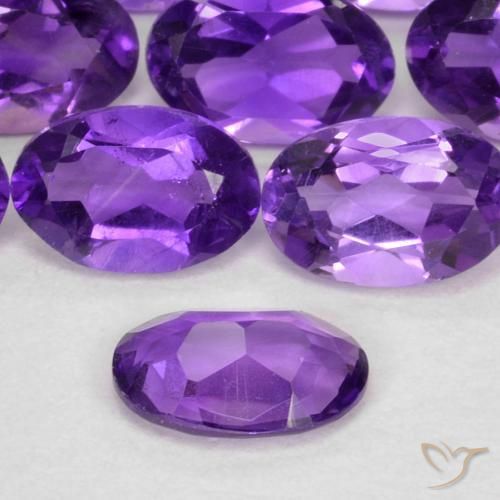 Ametista violeta natural 0,40ct, corte oval, VS
