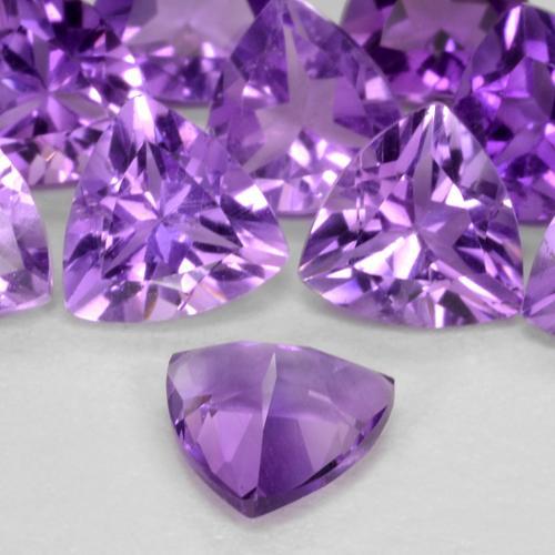 Ametista violeta natural 0,04ct, trillion, VS