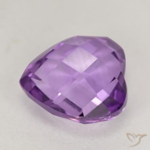 Ametista Violeta rosado Natural 3.53ct, Coração, VS
