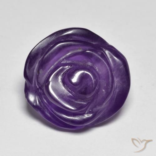 11.31ct Natural Violeta médio Ametista, Flor cortada, Translúcido