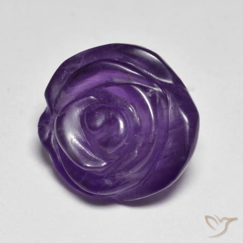 Ametista Violeta médio Natural 11.31ct, Flor cortada, Translúcido