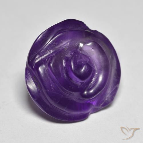 Ametista Violeta médio Natural 10.82ct, Flor cortada, Translúcido