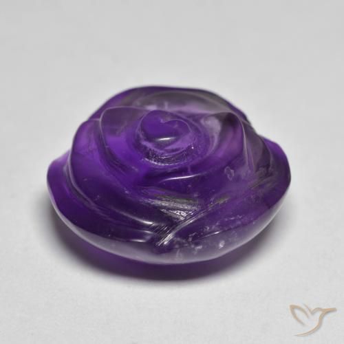 Ametista Violeta médio Natural 10.82ct, Flor cortada, Translúcido