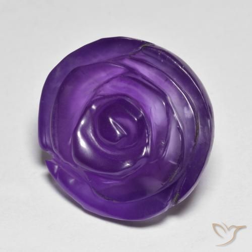 Ametista Violeta médio Natural 14.41ct, Flor cortada, Translúcido