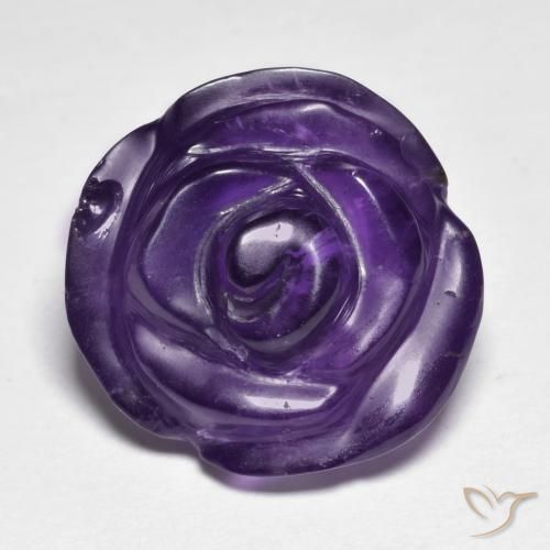 15.17ct Natural Violeta médio Ametista, Flor cortada, Translúcido