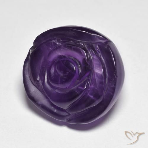 Ametista Violeta Profundo Natural 16.34ct, Flor cortada, Translúcido