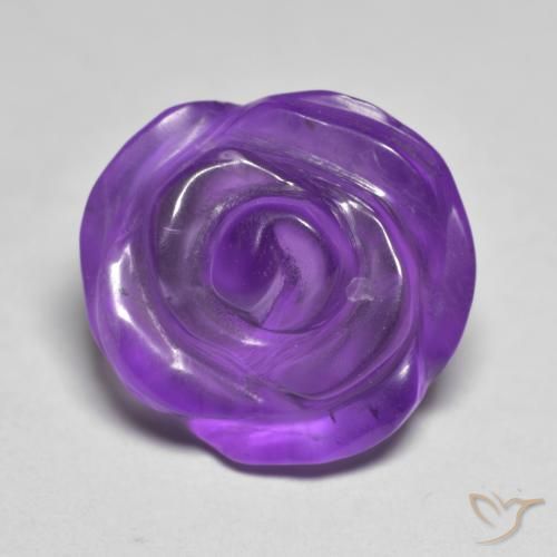 Ametista Violeta Médio-claro Natural 10.05ct, Flor cortada, Translúcido