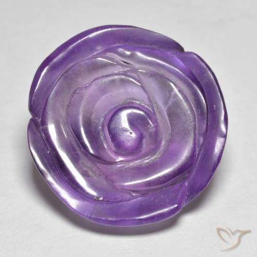 19.64ct Natural Violeta Médio-claro Ametista, Flor cortada, Translúcido