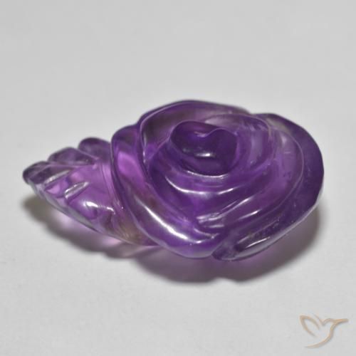 Ametista Violeta Médio-claro Natural 12.57ct, Flor cortada, Translúcido