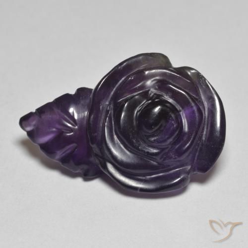 12.82ct Natural Violeta Profundo Ametista, Flor cortada, Translúcido