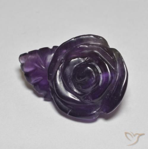 Ametista Violeta Profundo Natural 12.82ct, Flor cortada, Translúcido
