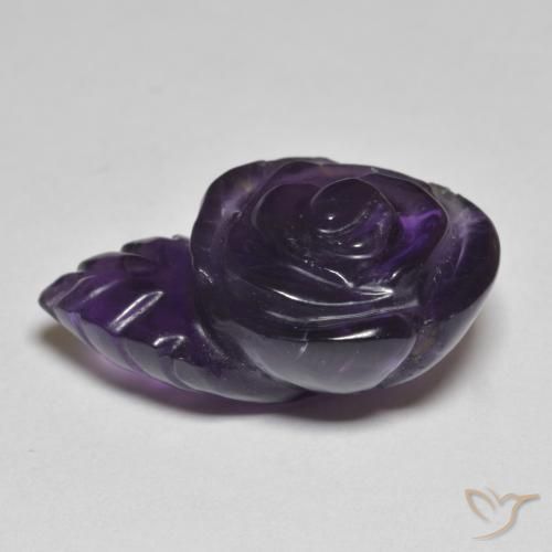 Ametista Violeta Profundo Natural 12.82ct, Flor cortada, Translúcido