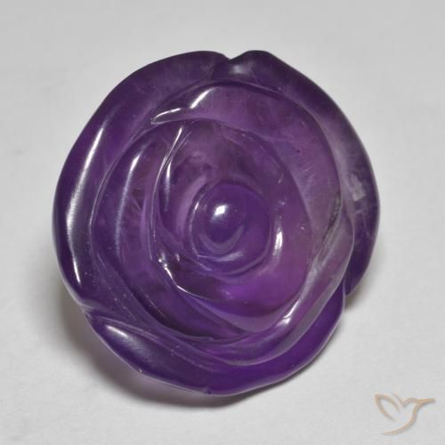 Ametista Violeta Profundo Natural 17.95ct, Flor cortada, Translúcido