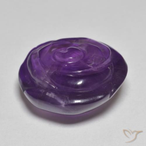 Ametista Violeta Profundo Natural 17.95ct, Flor cortada, Translúcido