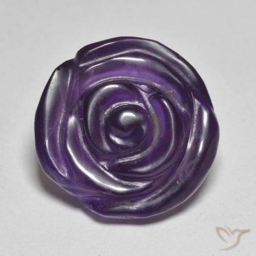 11.91ct Natural Violeta escuro Ametista, Flor cortada, Translúcido