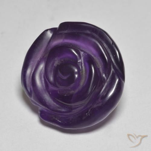 Ametista Violeta escuro Natural 11.91ct, Flor cortada, Translúcido
