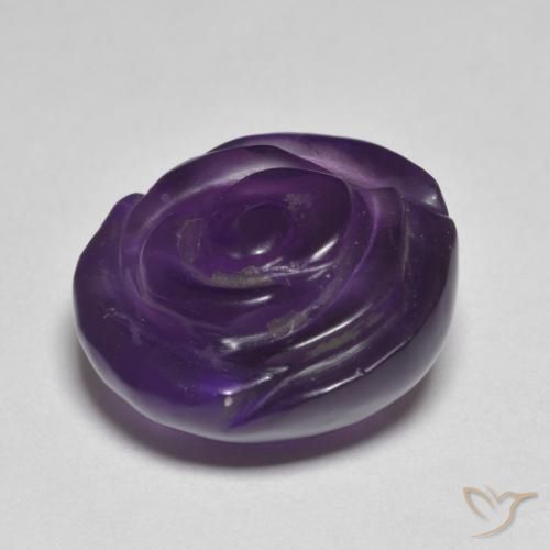 Ametista Violeta escuro Natural 11.91ct, Flor cortada, Translúcido