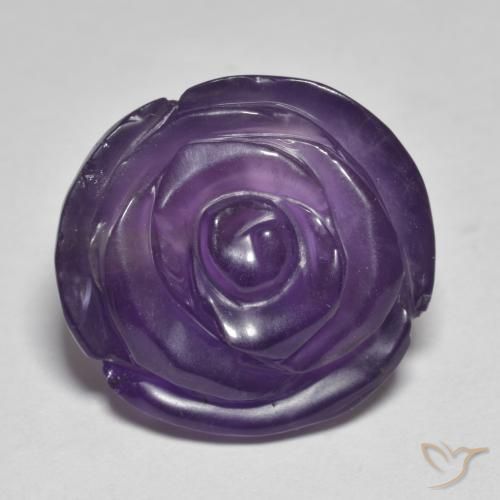 16.93ct Natural Violeta escuro Ametista, Flor cortada, Translúcido