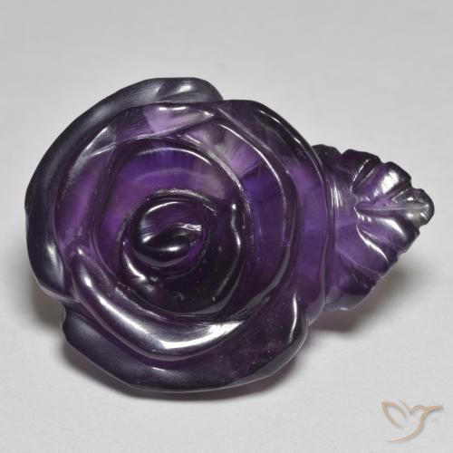 25.29ct Natural Violeta médio Ametista, Flor cortada, Translúcido