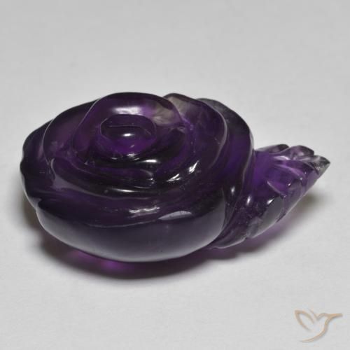 Ametista Violeta médio Natural 25.29ct, Flor cortada, Translúcido