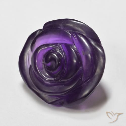 Ametista Violeta Profundo Natural 15.37ct, Flor cortada, Translúcido