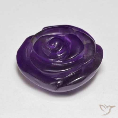 Ametista Violeta Profundo Natural 15.37ct, Flor cortada, Translúcido