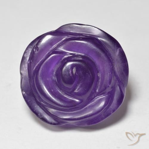 15.46ct Natural Violeta médio Ametista, Flor cortada, Translúcido
