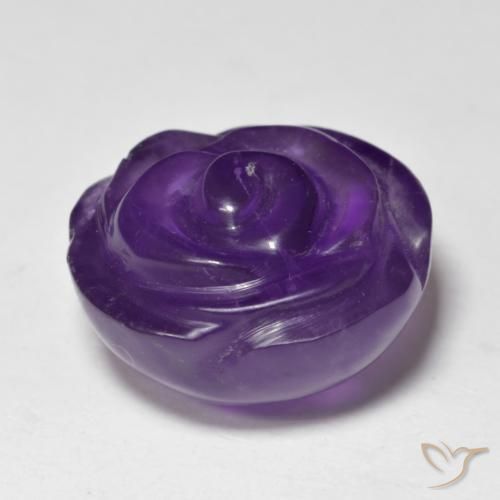 Ametista Violeta médio Natural 15.46ct, Flor cortada, Translúcido