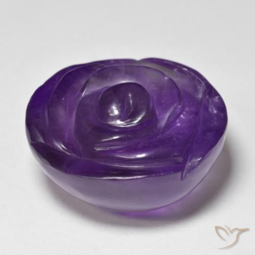 Ametista Violeta médio Natural 24.20ct, Flor cortada, Translúcido