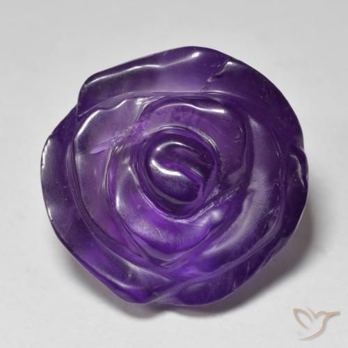 20.30ct Natural Violeta médio Ametista, Flor cortada, Translúcido