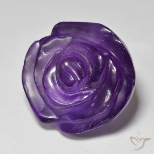 Ametista Violeta médio Natural 20.30ct, Flor cortada, Translúcido