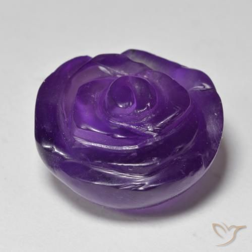 Ametista Violeta médio Natural 20.30ct, Flor cortada, Translúcido
