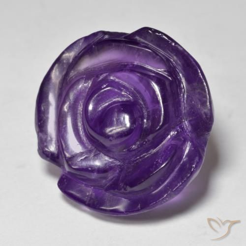 17.75ct Natural Violeta médio Ametista, Flor cortada, Translúcido