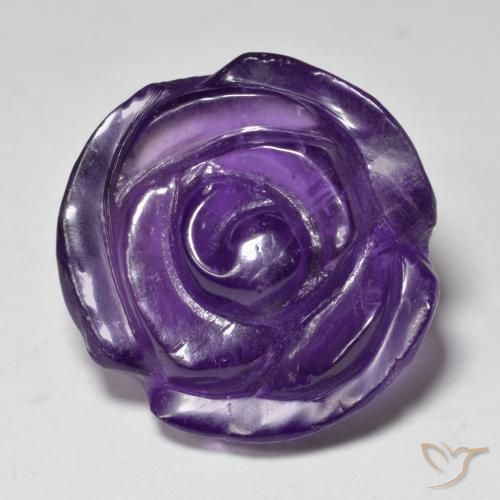 Ametista Violeta médio Natural 17.75ct, Flor cortada, Translúcido