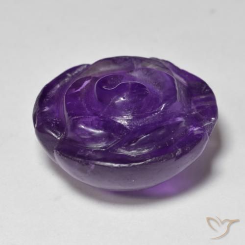 Ametista Violeta médio Natural 17.75ct, Flor cortada, Translúcido