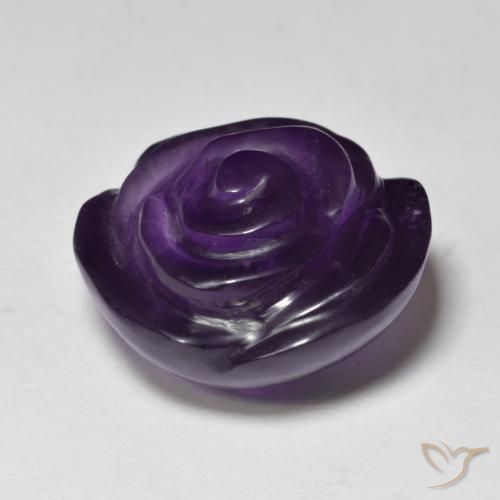 Ametista Violeta médio Natural 15.76ct, Flor cortada, Translúcido