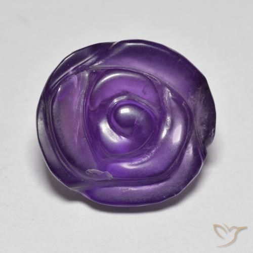 10.19ct Natural Violeta médio Ametista, Flor cortada, Translúcido