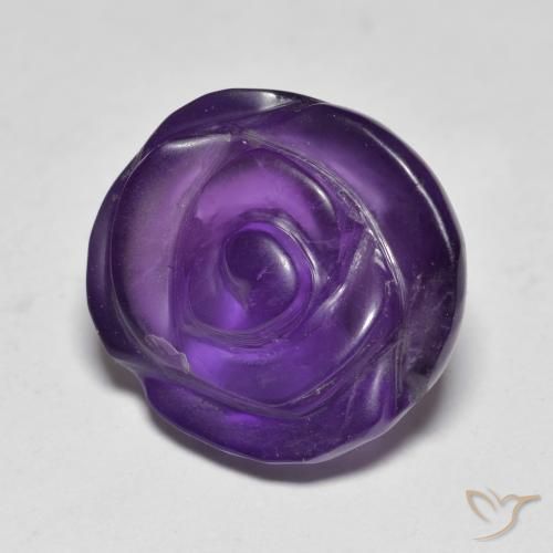Ametista Violeta médio Natural 10.19ct, Flor cortada, Translúcido