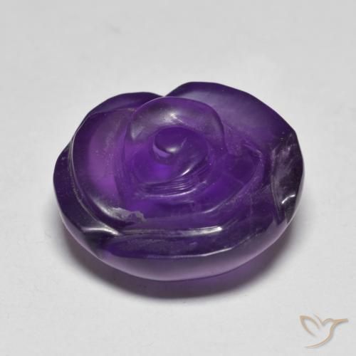 Ametista Violeta médio Natural 10.19ct, Flor cortada, Translúcido