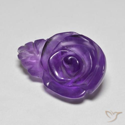 11.12ct Natural Violeta médio Ametista, Flor cortada, Translúcido