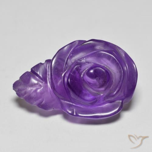 Ametista Violeta médio Natural 11.12ct, Flor cortada, Translúcido