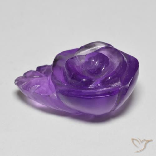 Ametista Violeta médio Natural 11.12ct, Flor cortada, Translúcido